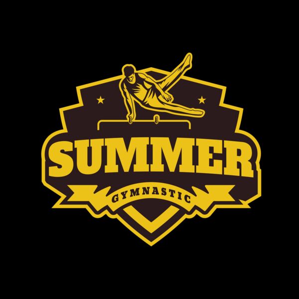 Summer Gymnastic logo template Thumbnail